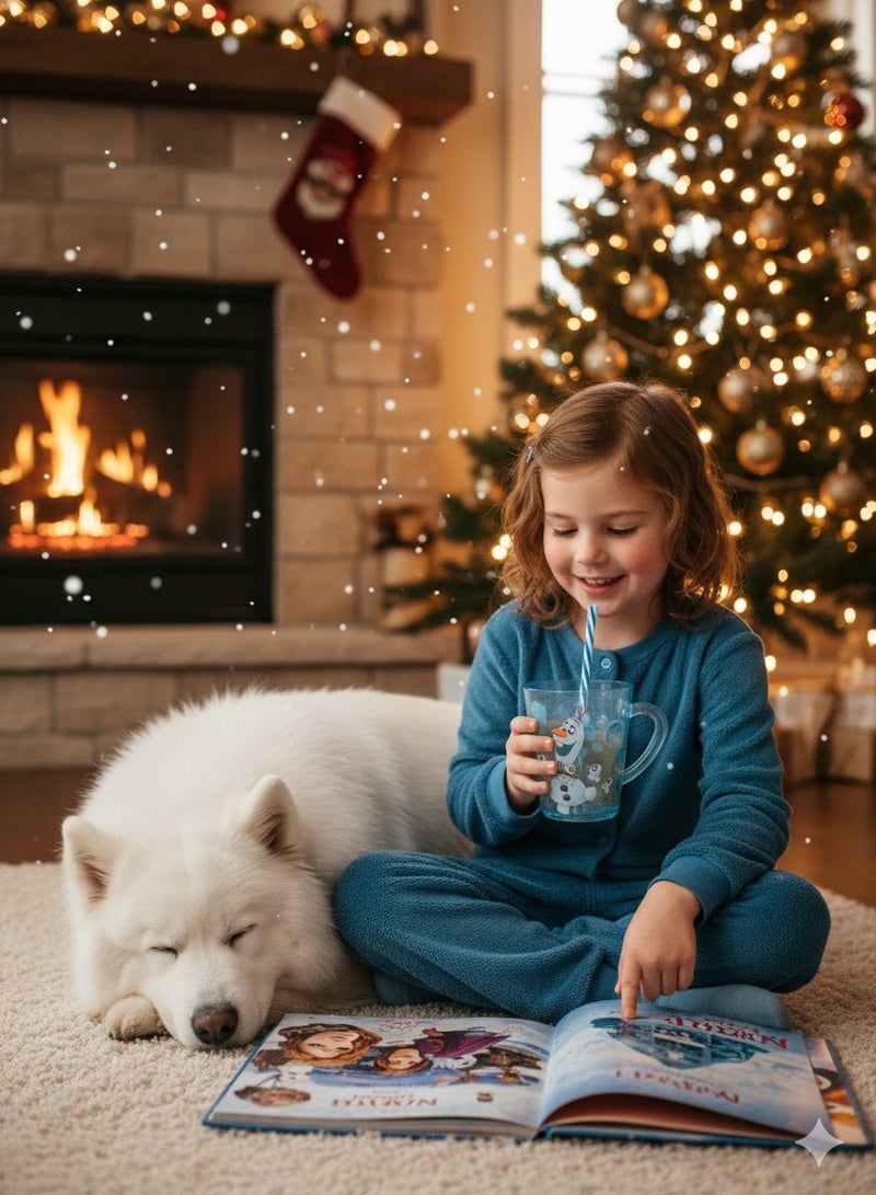 Disney Frozen Olaf Kids Plastic Cup 260ml | BPA-Free Reusable Drinking Cup | Cartoon Water, Juice & Milk Cup for Children - Image 3